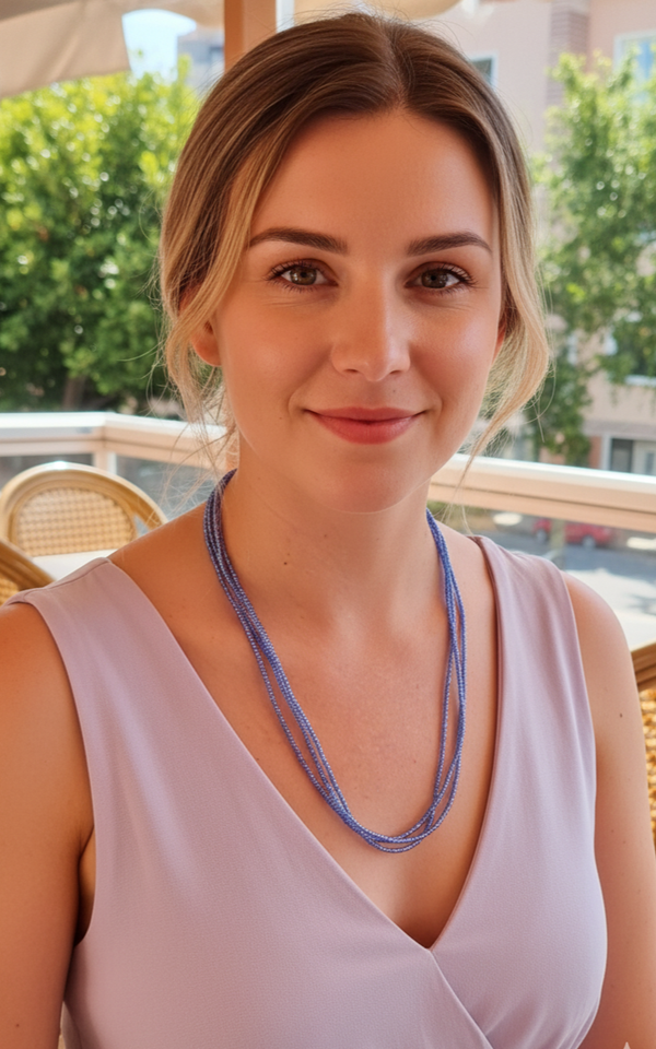 💜 Lavender Haze – Delicate Light Purple Glass Bead Necklace, Lovingly Handmade