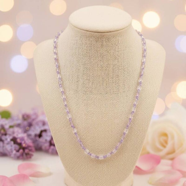 Lilac Glass Bead Necklace – Lilac