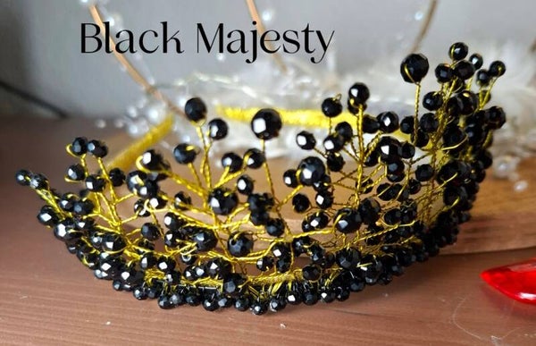Black Majesty – Handmade Crown in Black & Gold