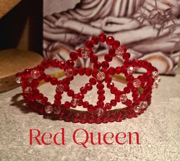 Red Queen – Handmade Crown with Red Beads