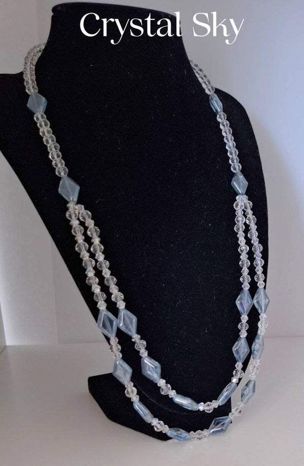 ✨ Crystal Sky – Delicate Elegance in Ice Blue & Crystal Clear