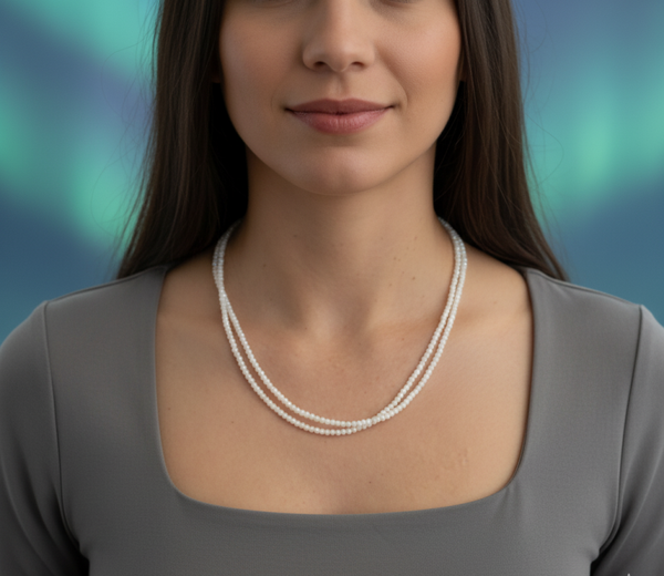 Polar Light – Delicate Pearl Necklace for Your Wedding Day