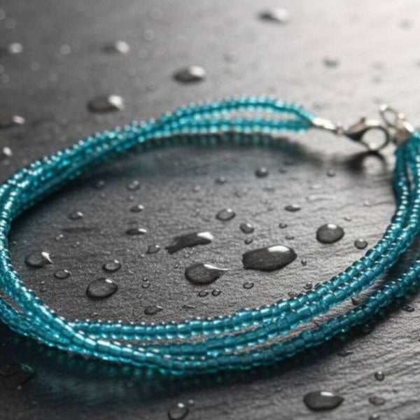 Selva – Green Multi Strand Glass Bead Bracelet