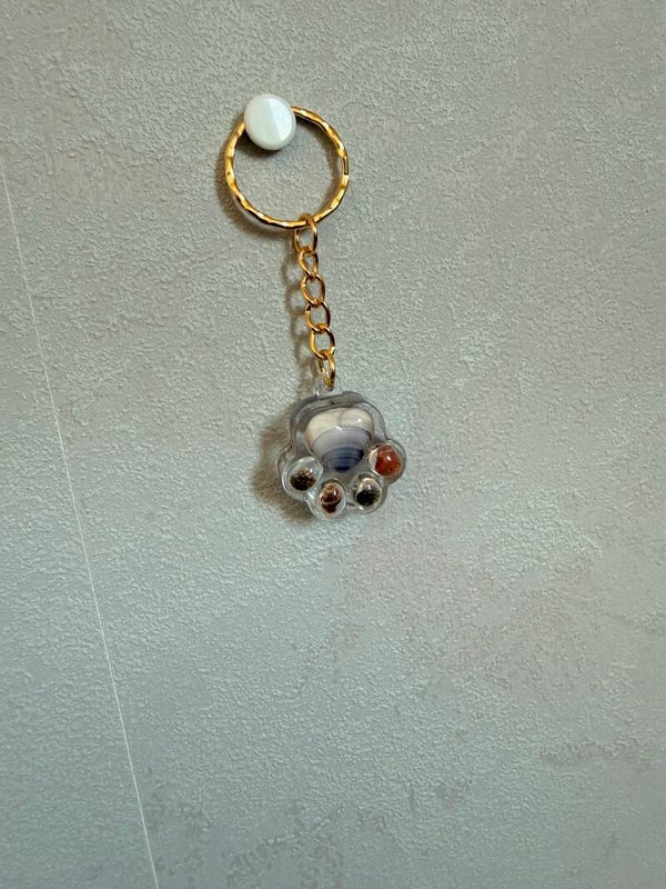 Porte clé patte de chat
