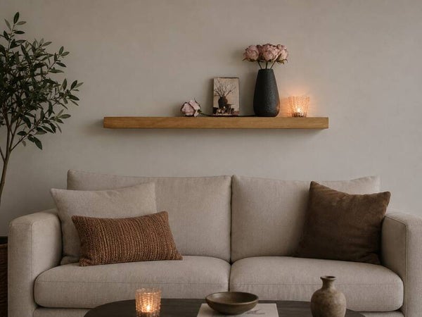 Wandplank EIKEN zwevend decoratief schap 80cm #101K
