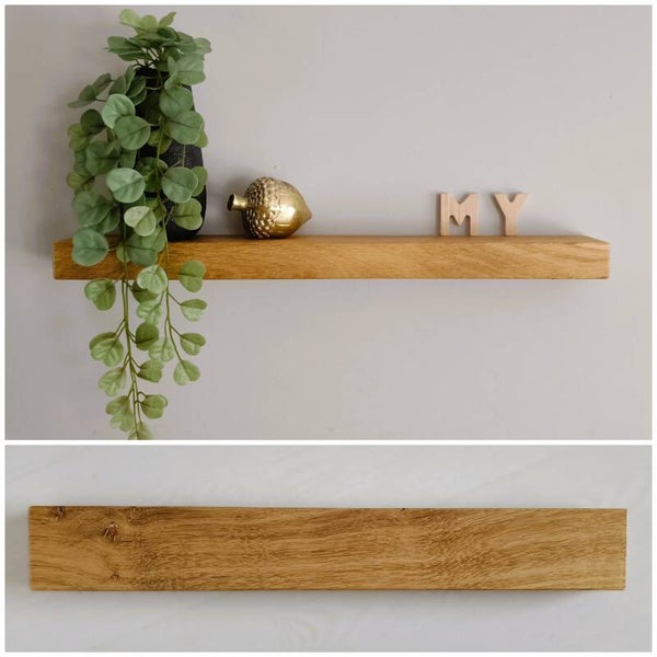 Wandplank EIKEN zwevend 58cm