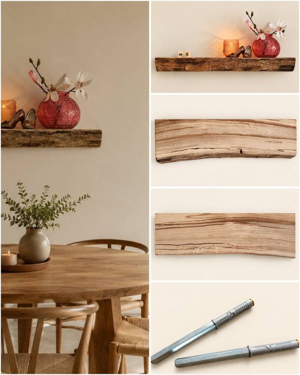 Wandplank BEUKEN zwevend incl. montagepennen 69,5cm #137B
