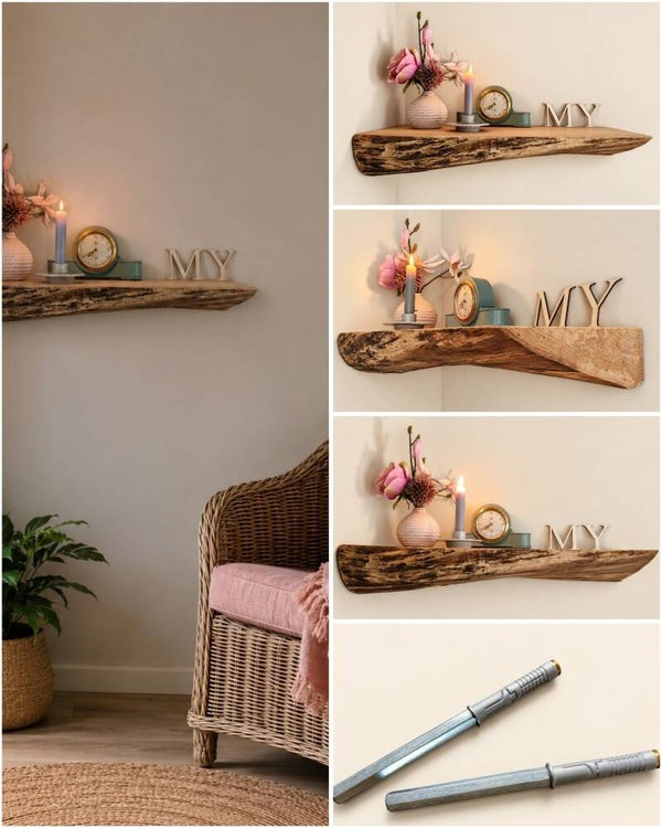 Wandplank KERSEN zwevend incl. montagepennen 65cm #141