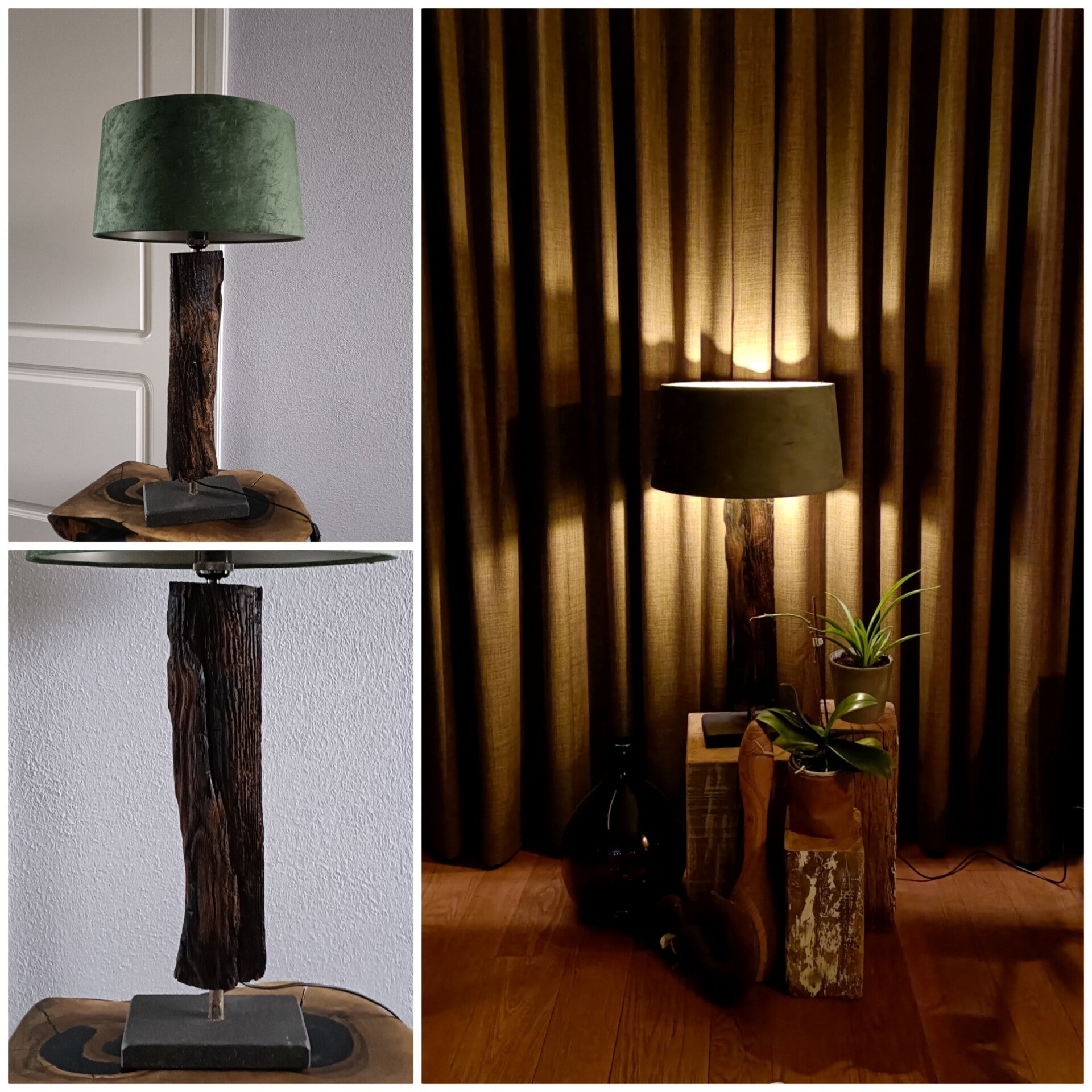 Tafellamp OUD EIKEN 75cm hoog