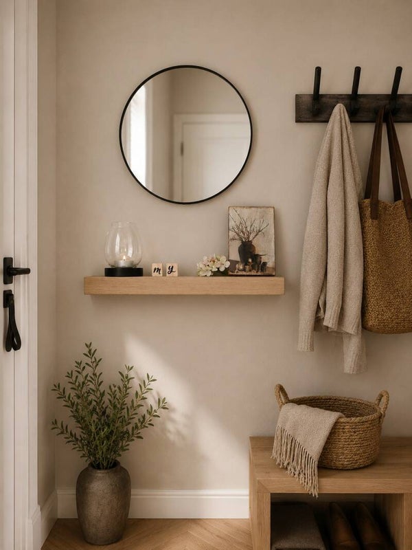Wandplank EIKEN zwevend decoratief schap 43cm #151