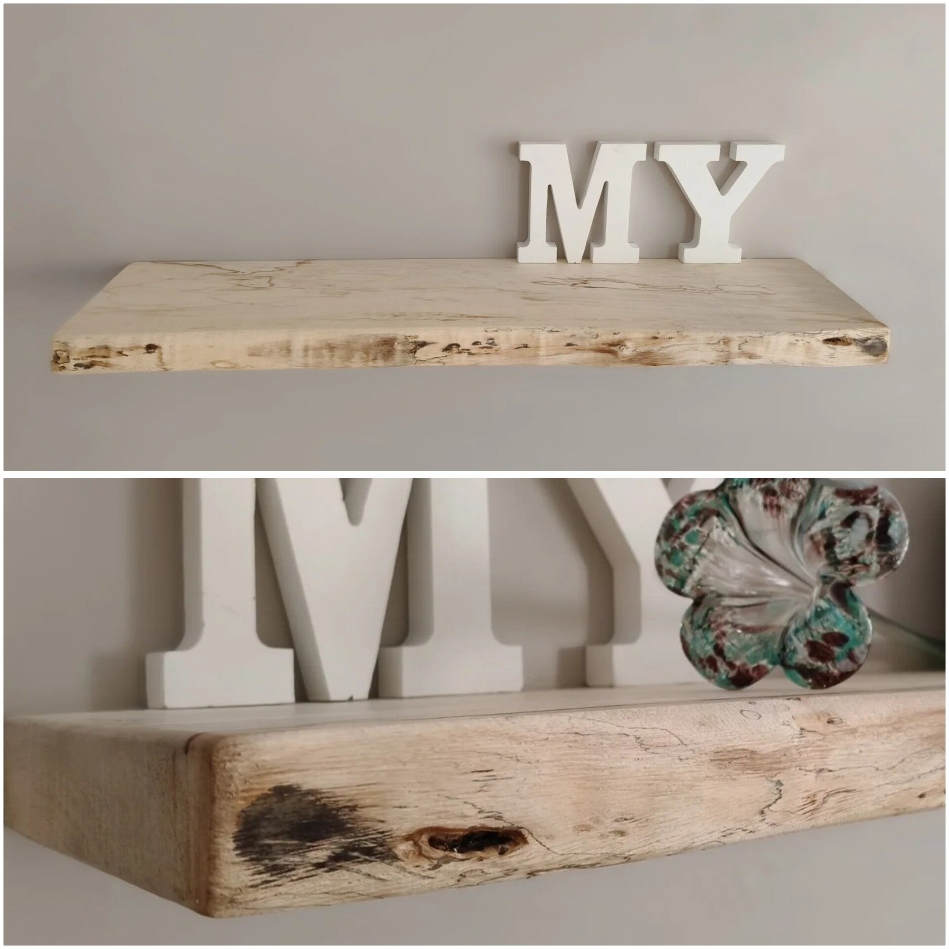 Wandplank KASTANJE zwevend 67,5cm