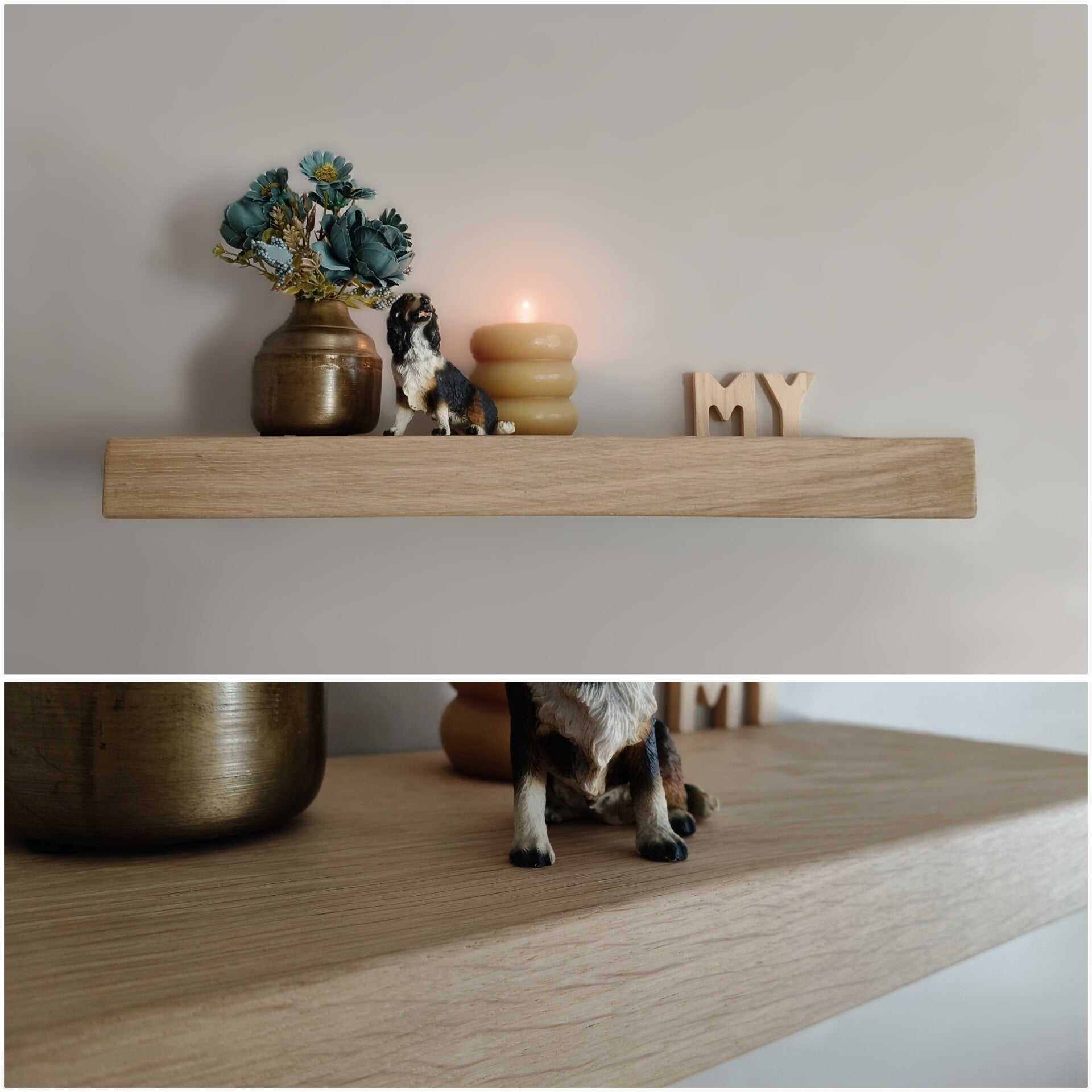 Wandplank EIKEN zwevend 48,3cm