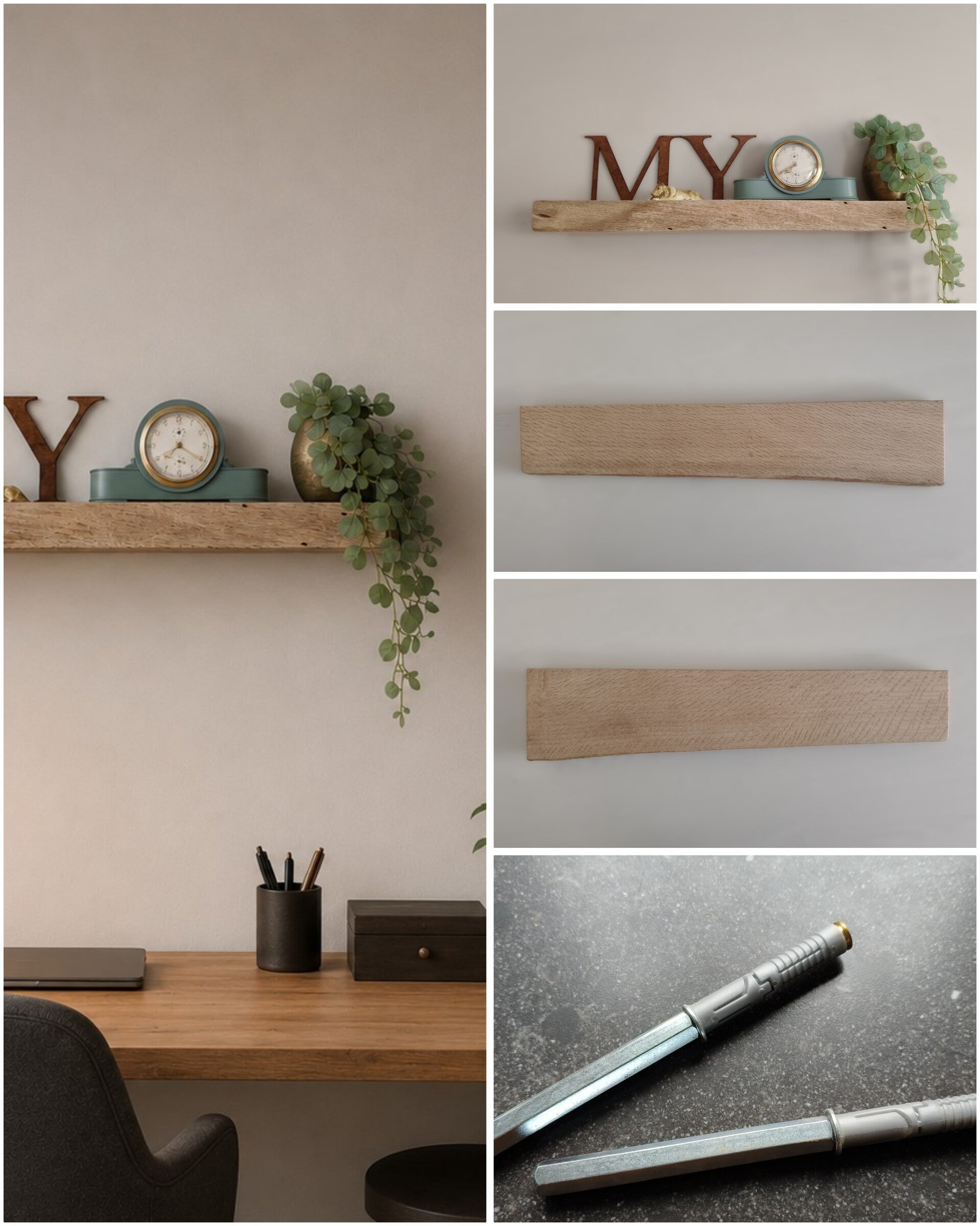 Wandplank EIKEN zwevend incl. montagepennen 66,5cm #215