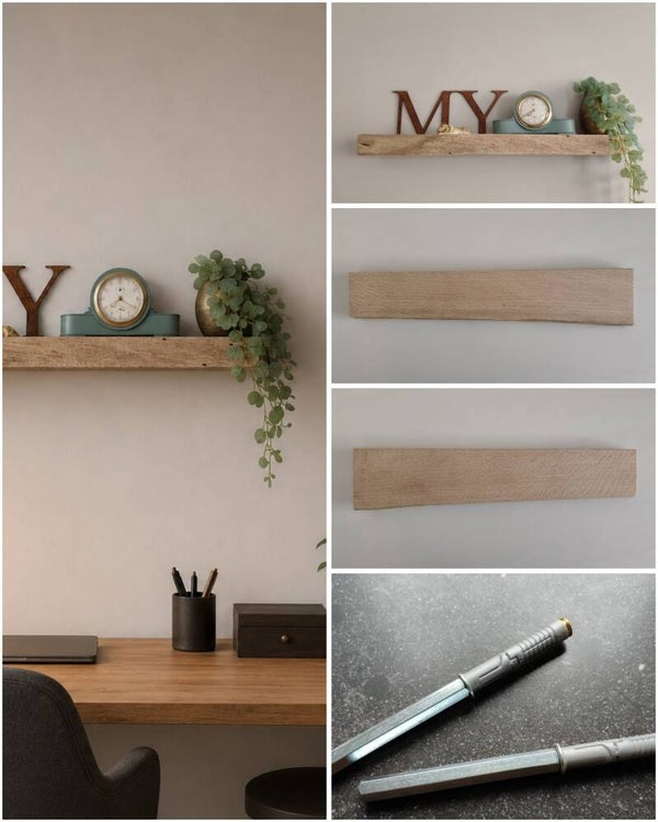 Wandplank EIKEN zwevend incl. montagepennen 66,5cm #215