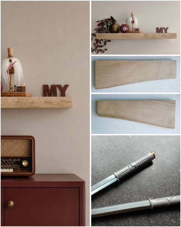 Wandplank EIKEN zwevend incl. montagepennen 67,5cm #217