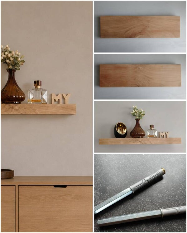 Wandplank KERSEN zwevend incl. montagepennen 53cm #220