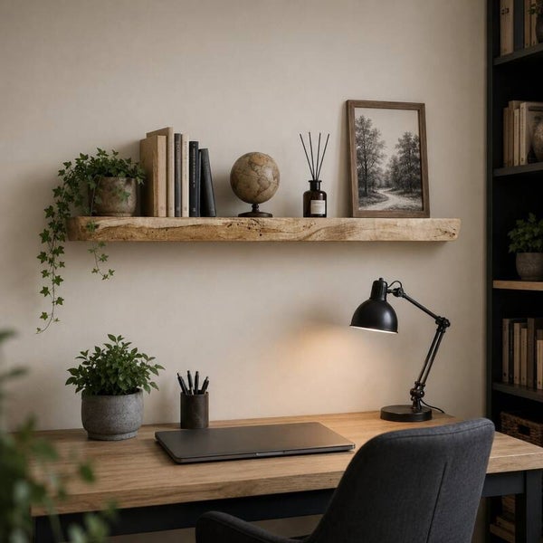Wandplank KASTANJE zwevend incl. montagepennen 75,5cm #226