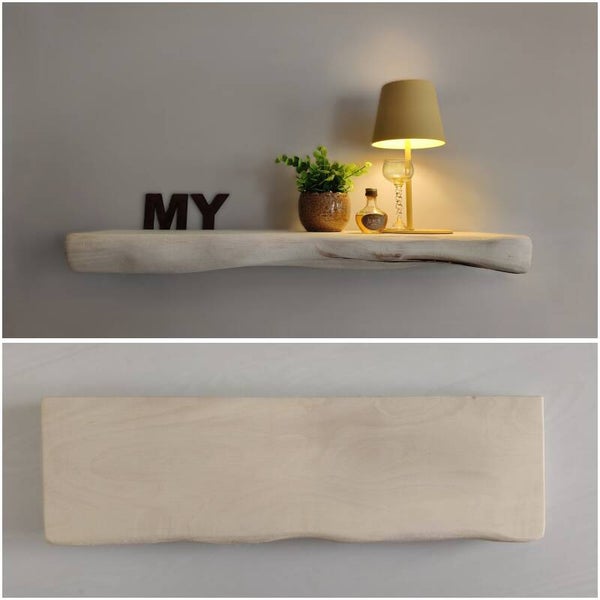 Wandplank KASTANJE zwevend 59cm
