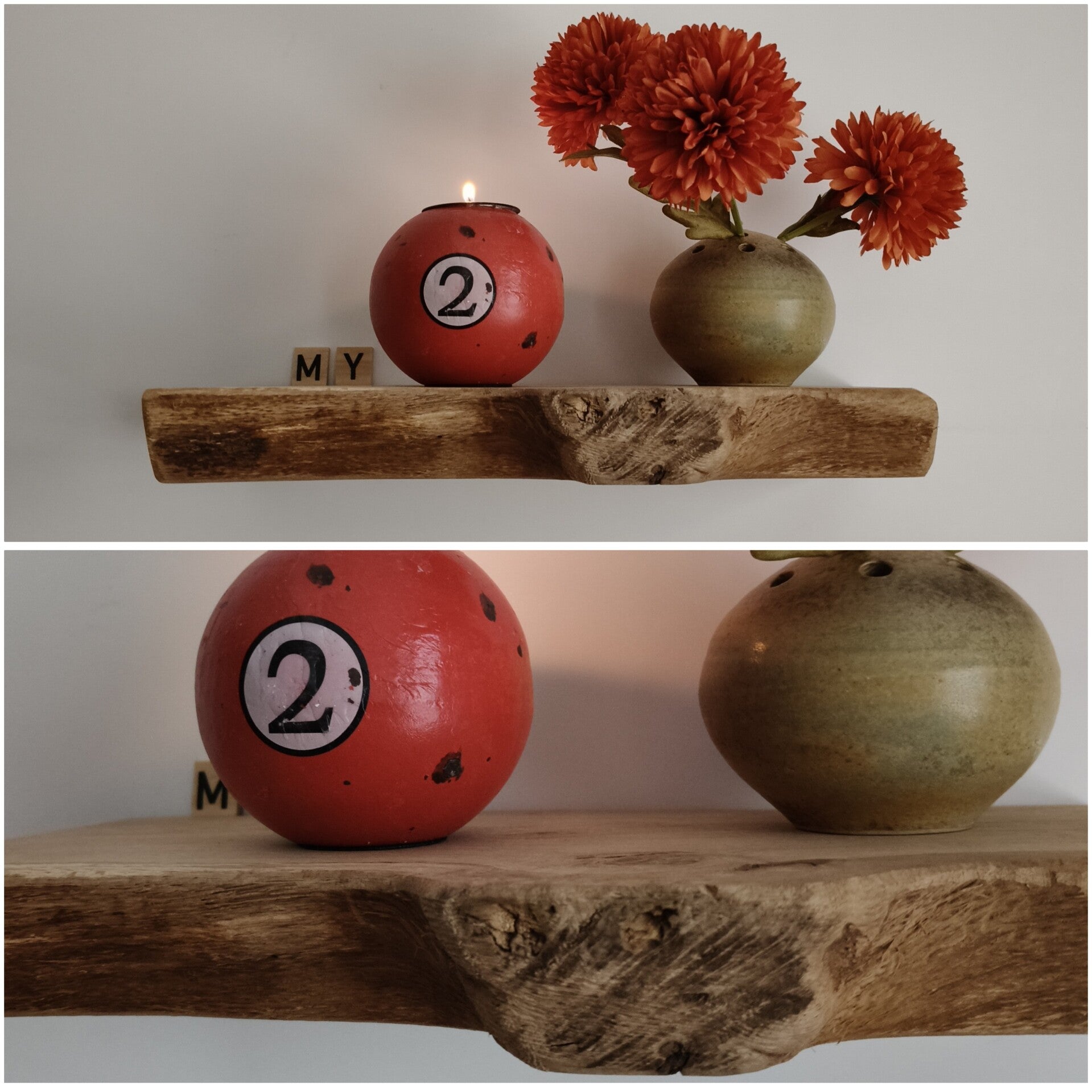 Wandplank EIKEN zwevend 32cm