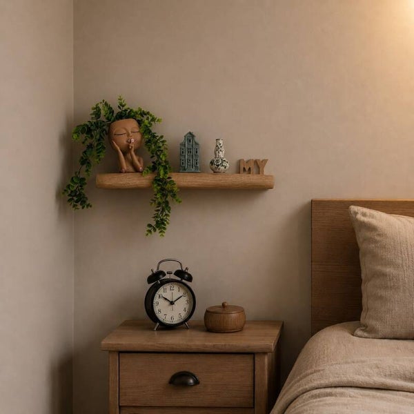 Wandplank EIKEN zwevend incl. montagepennen 58,5cm #246
