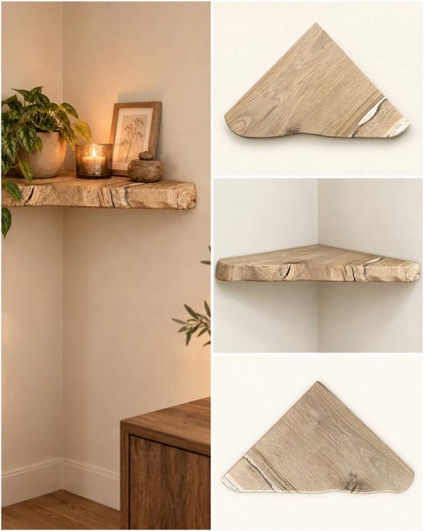 Wandplank EIKEN hoekplank zwevend #247