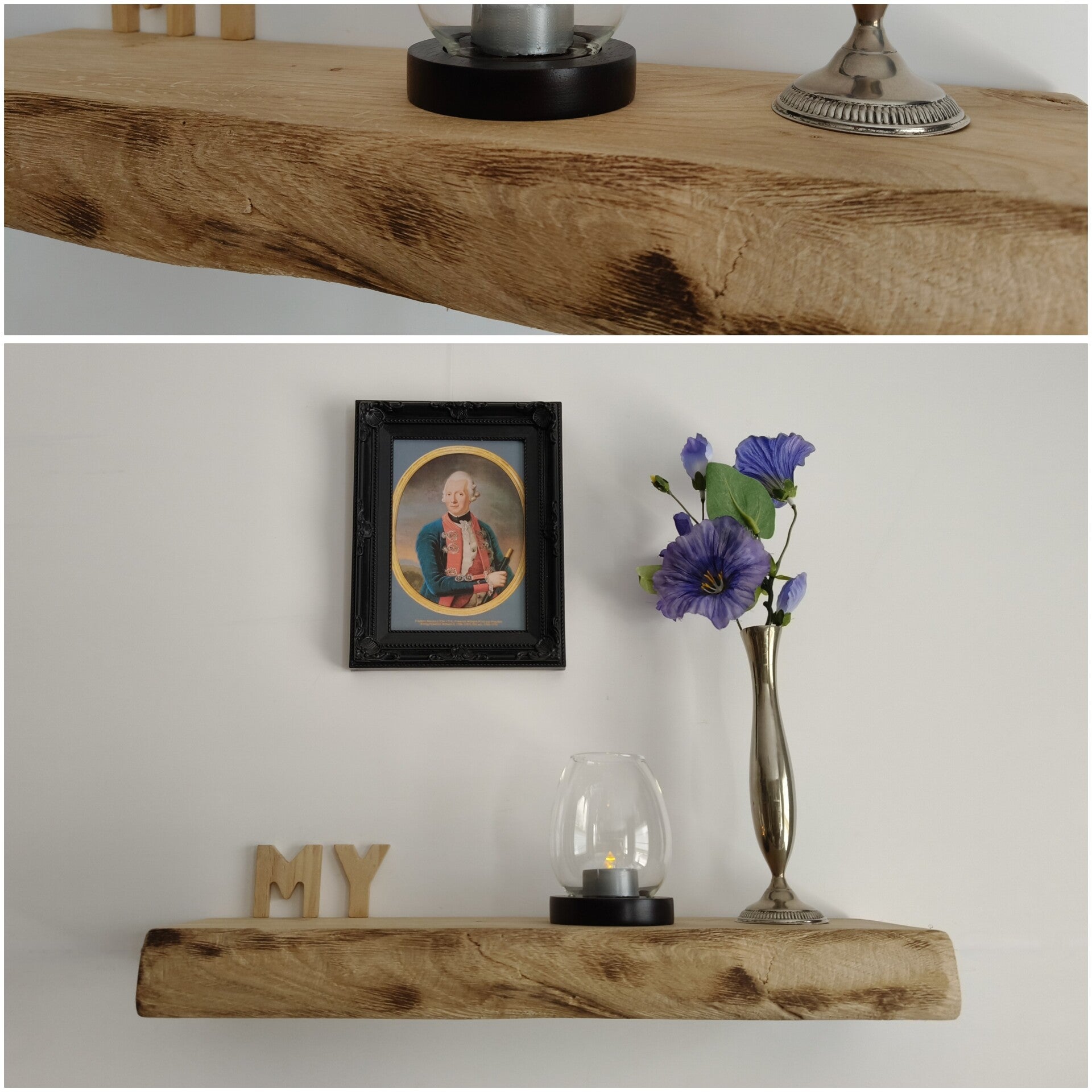 Wandplank EIKEN zwevend 46cm