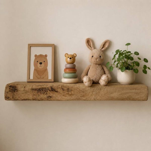 Wandplank EIKEN zwevend incl. montagepennen 46,5cm #272