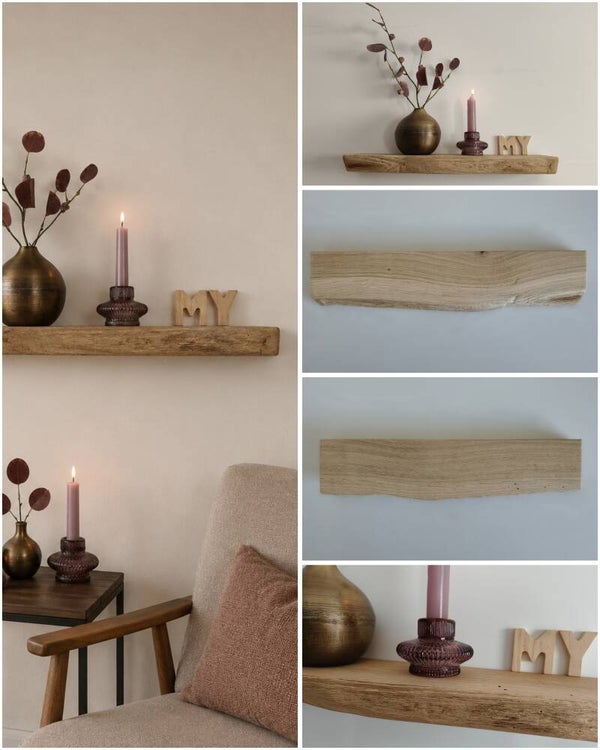 Wandplank EIKEN zwevend incl. montagepennen 48,5cm #273