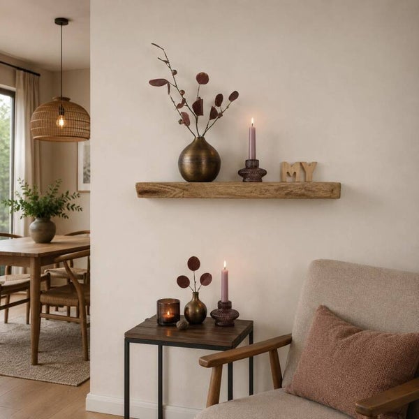 Wandplank EIKEN zwevend incl. montagepennen 48,5cm #273