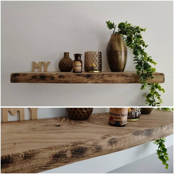 Wandplank EIKEN zwevend 59,5cm