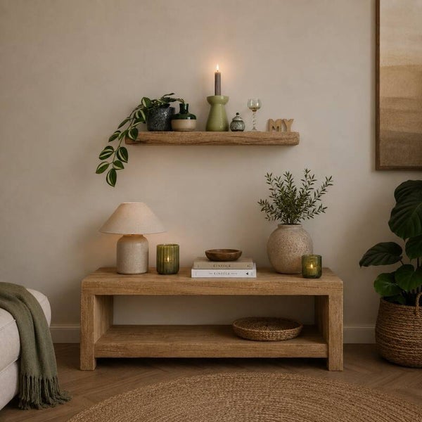 Wandplank EIKEN zwevend incl. montagepennen 50cm #281