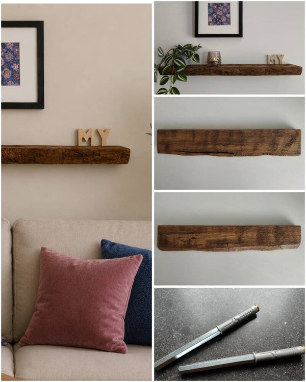 Wandplank EIKEN zwevend incl. montagepennen 66,5cm #289