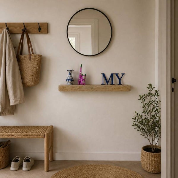 Wandplank EIKEN zwevend decoratief schap 57cm #292