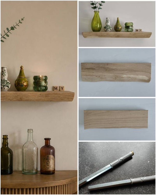 Wandplank EIKEN zwevend decoratief schap 42cm #295