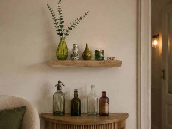 Wandplank EIKEN zwevend decoratief schap 42cm #295