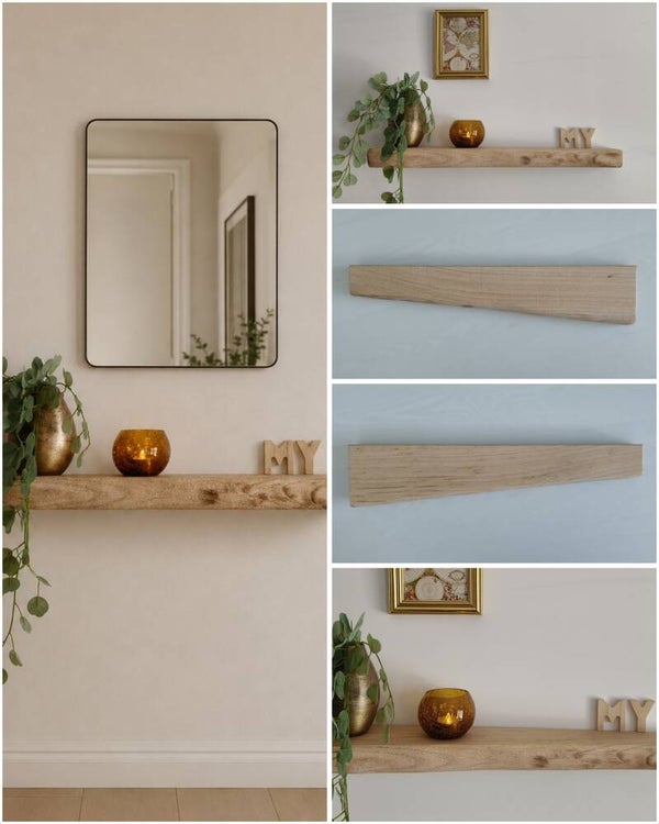 Wandplank EIKEN zwevend decoratief schap 56cm #296