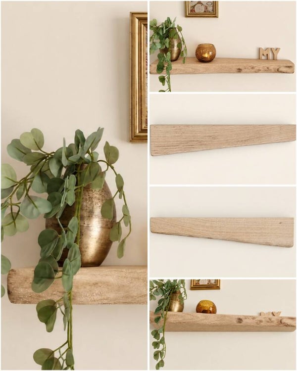 Wandplank EIKEN zwevend decoratief schap 56cm #296
