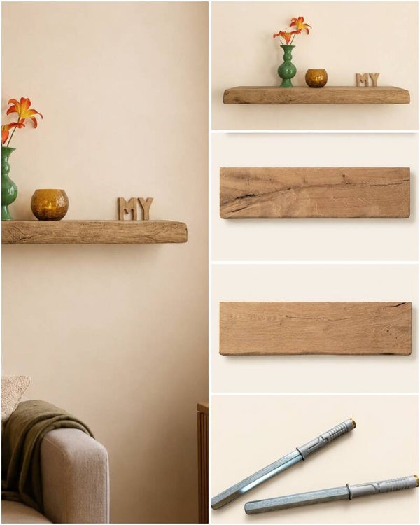 Wandplank EIKEN zwevend incl. montagepennen 61cm #302