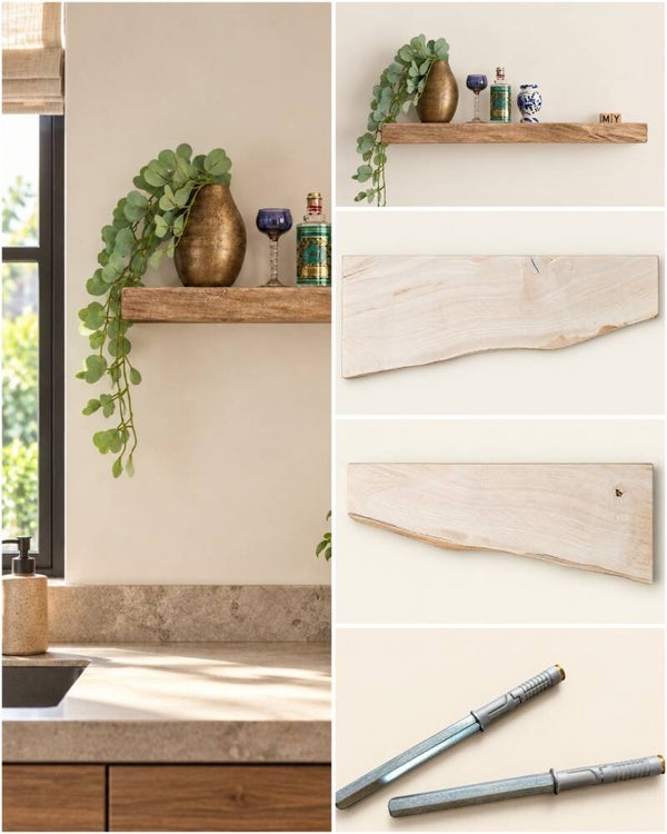 Wandplank ESDOORN zwevend incl. montagepennen 48cm #310