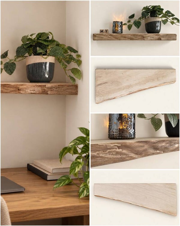 Wandplank ESDOORN zwevend incl. montagepen 54cm #311