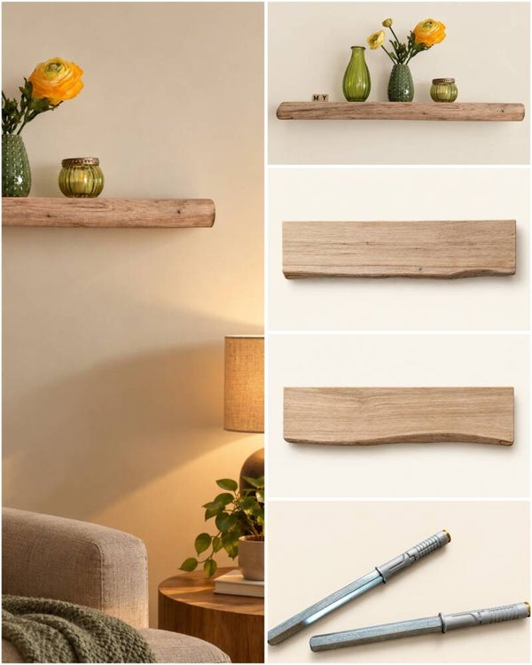Wandplank EIKEN zwevend incl. montagepennen 53,5cm #312