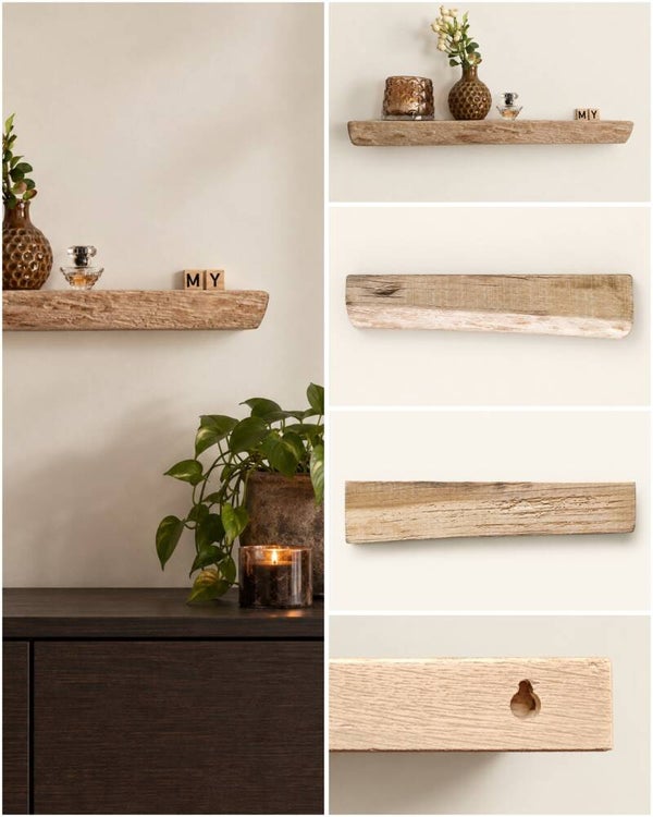 Wandplank EIKEN zwevend decoratief schap 42,5cm #329