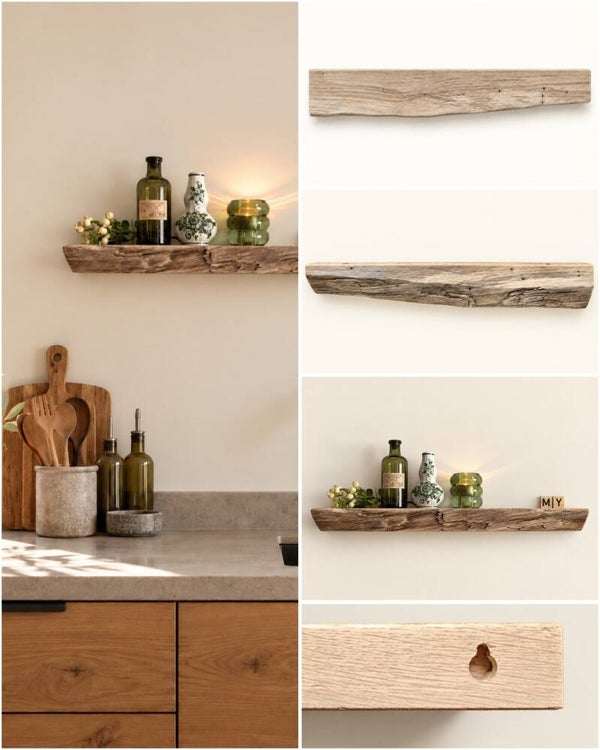 Wandplank EIKEN zwevend decoratief schap 54,5cm #333