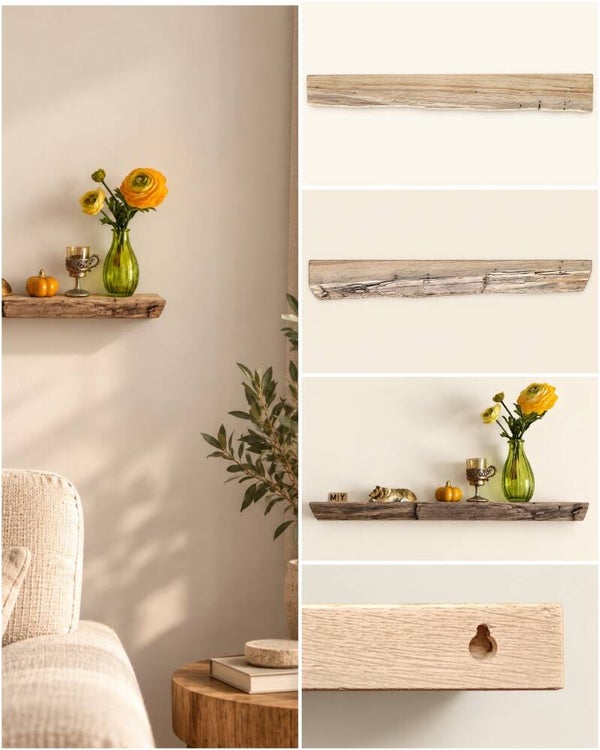 Wandplank EIKEN zwevend decoratief schap 58cm #334