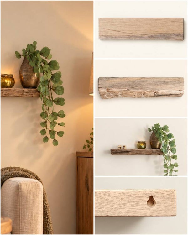 Wandplank EIKEN zwevend decoratief schap 34,5cm #341