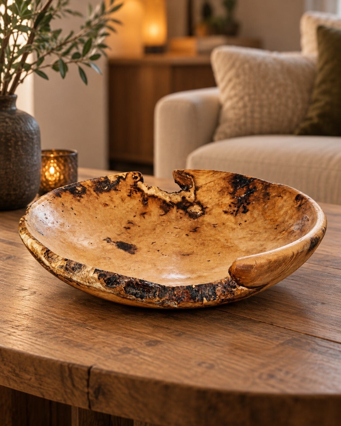 Schaal PLATAAN BURL 34cm