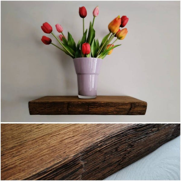 Wandplank EIKEN zwevend 44cm