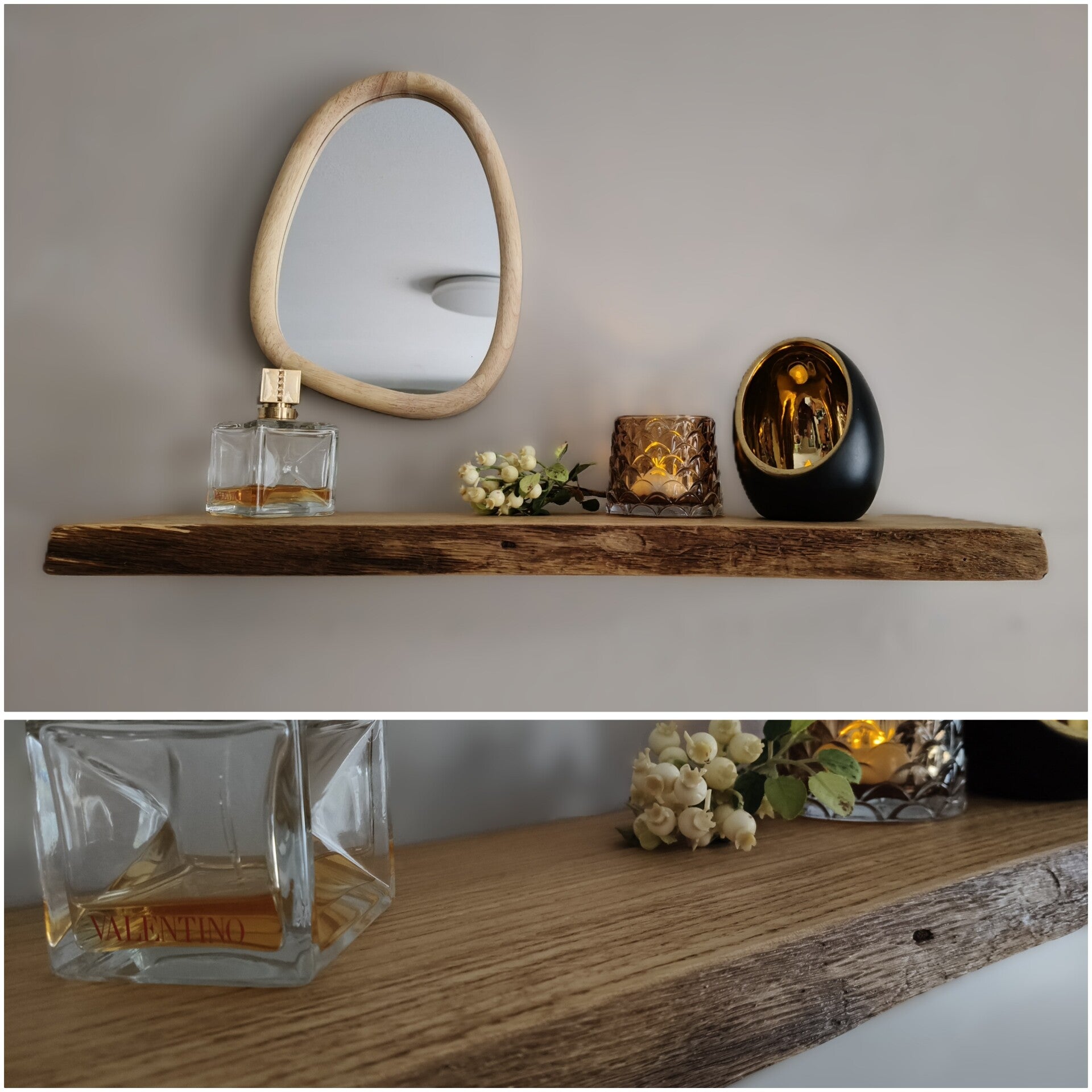 Wandplank EIKEN zwevend 57cm