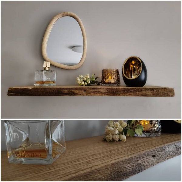 Wandplank EIKEN zwevend 57cm