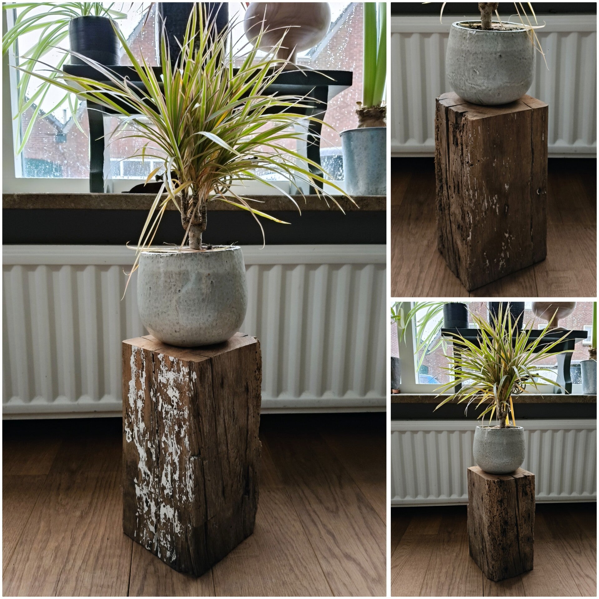 Mini zuil blok ANTIEK EIKEN 30cm